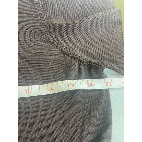 Talbots Silk Sweater Plus Size Petite Brown Beaded Tight Knit - Picture 11 of 12